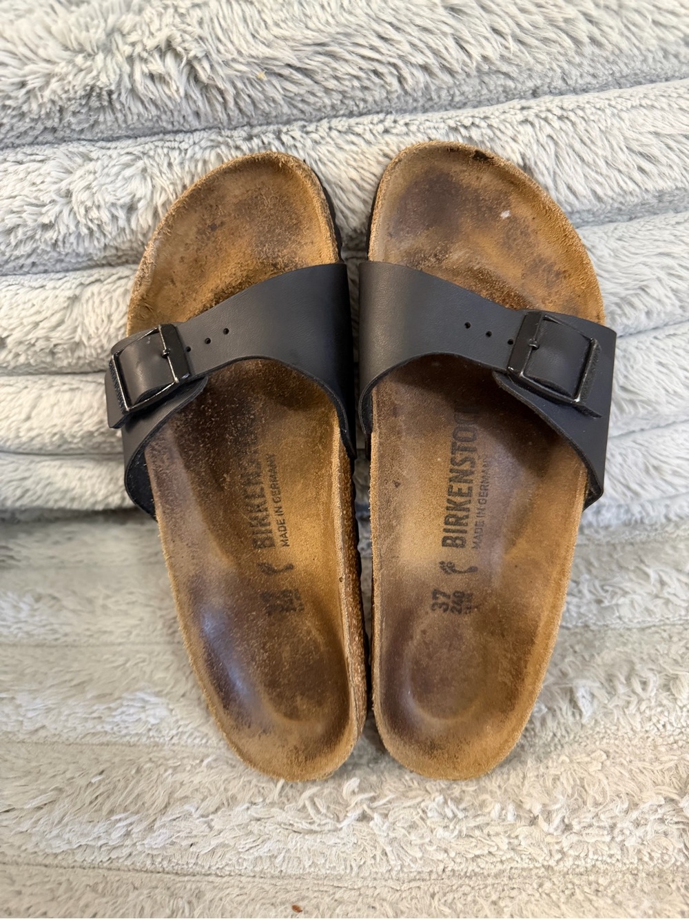 Birkenstock Black Single-Strap Slide Sandals